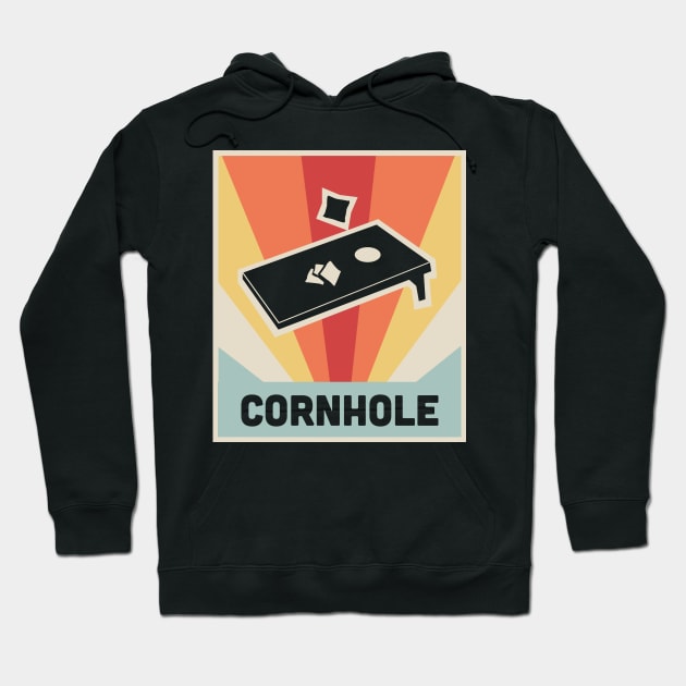 CORNHOLE | Vintage Style Poster Hoodie by MeatMan